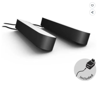 Lampe connectée Philips Hue Hue Play pack de 2 - Noir à 112,69€