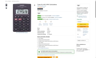 Calculadora Estándar Casio HL-4A por $38 | Oferta Amazon