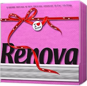 Renova Servilletas de papel Red Label Fucsia 2 x 70 servilletas por 1,78€