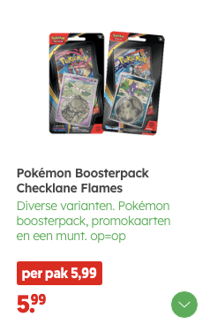 Pokémon Boosterpack Checklane Flames voor €5,99 bij Dekamarkt