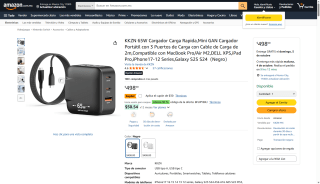 KKZN 65W Cargador Rapido $269 | Oferta Amazon