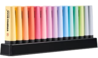 Lot de 15 surligneurs STABILO BOSS ORIGINAL Pastel à 10,61€
