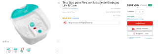 Tina Spa para Pies con Masaje de Burbujas Life & Care $598 | Sanborns