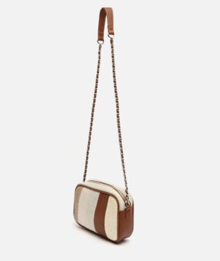 Bolso Bandolera Pequeño Efecto Rafia Larenito camel por 11€