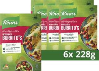 Knorr wereldgerechten mexicaanse burrito's maaltijdpakket - 6 x 228 gr voor €10,79