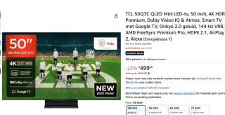 TCL 50Q7C - 50 inch - 4K QD-MiniLED - 2025 voor €499 bij Amazon