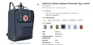 Fjällräven Kånken Unisex Rugzak - Graphite voor €49 bij Amazon