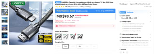 UGREEN cable HDMI 2m por $61 en AliExpress
