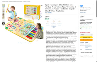 Tapete Musical 70x90cm con 2 Martillos por $356 | Amazon