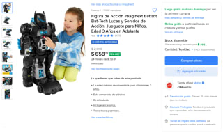Figura IMAGINEXT Batbot Bat-tech 60cm por $659 | Oferta Mercado Libre