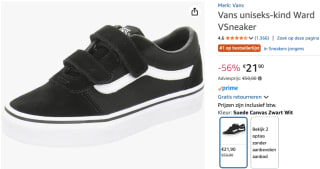 Vans uniseks-kind Ward VSneaker voor €21,90 bij Amazon