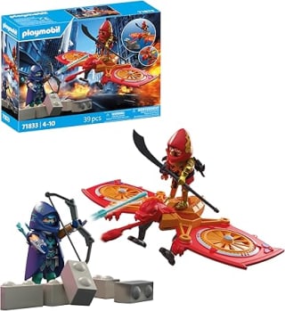PLAYMOBIL Heroes 71833 Helden-drone tegen boze Ninja voor €8,28 bij Amazon