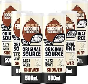 Original Source Coconut and Shea Butter Shower Gel, 100 Percent Natural Fragrance,