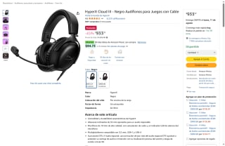 HyperX Cloud III Audífonos con Micrófono por $933 | Oferta Amazon
