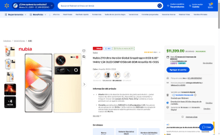 Nubia Z70 Ultra 512GB por $10,031 | Walmart