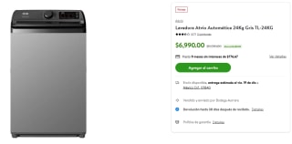 Lavadora Atvio 24kg por $6,990 | Oferta Walmart