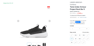 Tenis Under Armour Project Rock BSR 5 por $1,150 | InnovaSports