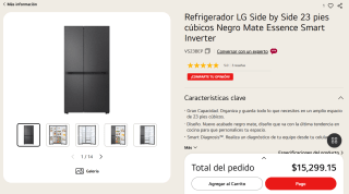 Refrigerador Side by Side 23 Pies por $13,859 | LG