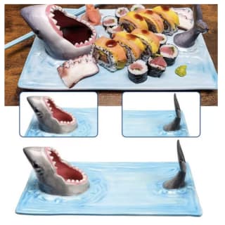 Plato Cerámica Tiburón Costero Celebridad Japonesa Internet Bola Masa Sushi Vajilla