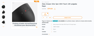 Alexa Amazon Echo Spot 2024 Touch 2.83" por $775 | RadioShack