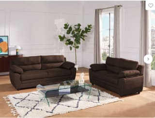 Canapés 3 places et 2 places en tissu marron MANOA à 519,99€