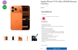 iPhone 17 Pro Max 256GB + $12,000 en Saldo Uber por $28,493 | Costco