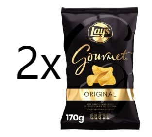 2x Lay's Gourmet Patatas Fritas con Sal, 170g, Sabor Salado por 2.90€