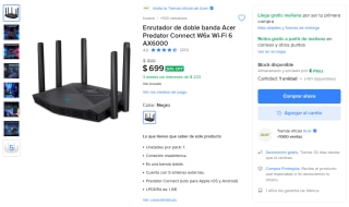 Router Gamer Acer Predator W6x por $629 | Mercado Libre