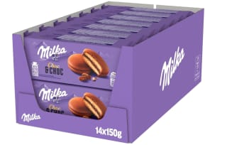 Pack 14 x 150g de Galletas choco wafer chocolate con leche Milka por 26.07€