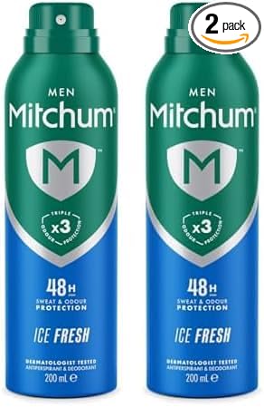 Mitchum Men Triple Odor Defense 48h Protection Deodorant Spray, 200ml -- (Pack of 2)