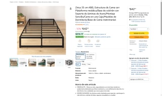 Base Matrimonial Zinus Queen por $643 | Amazon