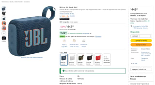 Bocina JBL Go 4 Azul por $450 en Amazon