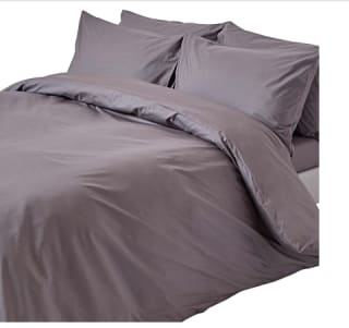 Housse de Couette Homescapes et taies d'oreiller unies 100% coton égyptien à 43,99€