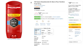 Desodorante Old Spice Barra Hombre 85g por $58 | Oferta Amazon