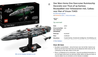 LEGO Star Wars™ Home One Starcruiser modelset voor €32,49 bij Amazon