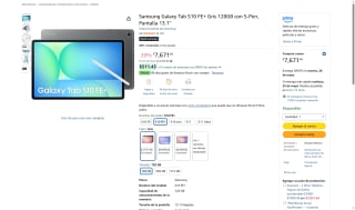 Samsung Galaxy Tab S10 FE+ por $6,520 | Amazon (BBVA)