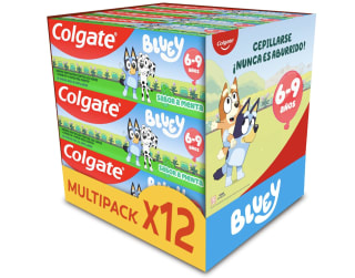 Colgate kids bluey pasta de dientes con flúor para niños pack 12 x 50 ml por 13.20€