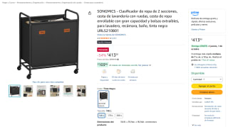 SONGMICS Clasificador de ropa de 2 secciones por $414 en Amazon