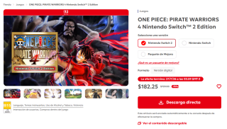 One Piece: Pirate Warriors 4 Edición NS2 por $182 | Nintendo eShop