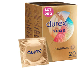 Lot de 40 Préservatifs Durex Nude à 17,49€
