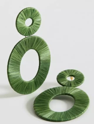 Pendientes diseño circular fibra natural por 4.49€