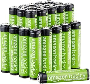 Amazon Basics paquete 24 pilas AAA NiMH recargables, 800 mAh por 13.98€