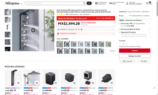 Panel de Ducha LED Gold 8009 por $1,759 | AliExpress