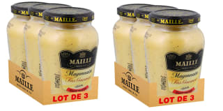 2 Packs de 3x320g de Maille Tarro de mayonesa Pack de 3 Nature Fins Gourmets a 9.98€
