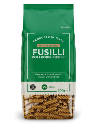 Paquet de 500g de Pâtes Fusilli au Blé Complet à 1,56€