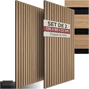 2 paneles tectake Pared Decorativos MDF 60 x 120 x 2,1 cm por 41.79€ varios colores