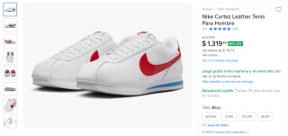 Nike Cortez Leather Tenis Para Hombre por $1,319 en Mercado Libre