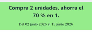 -70% de Descuento en la Segunda Unidad Alimentación, Belleza y Salud en Amazon.