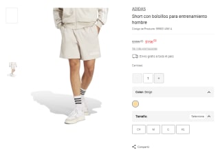Short Adidas Entrenamiento por $196 | Liverpool