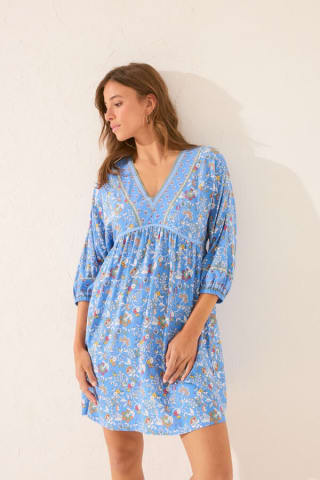 Camisola midi de flores con manga abullonada Women'secret por 9.99€